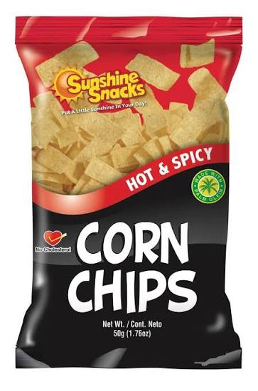 Sunshine Snacks Corn Chips Hot & Spicy (50g / 1.76oz)