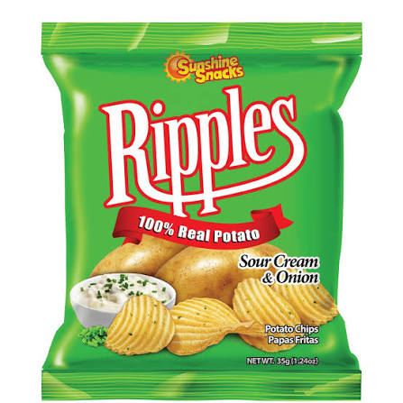 Sunshine Snacks Ripples Sour Cream And Onion (35g / 1.24oz)